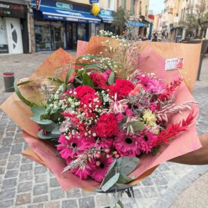bouquet estival rose vif