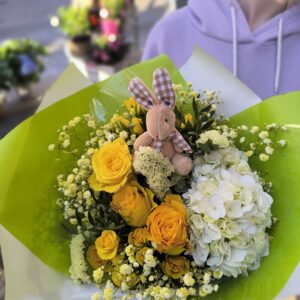 Bouquet jaune du lapin de Pâques