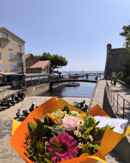 livraison d'un bouquet de fleurs à collioure